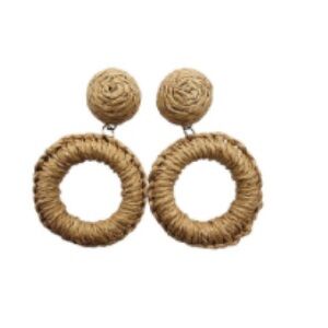 Jute Bohemian earrings